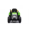 LEAN CARS Trattore a pedali elettrico con rimorchio XMX611 luci LED verde