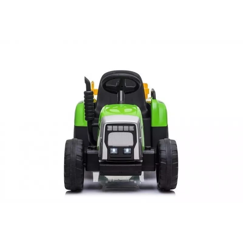 LEAN CARS Trattore a pedali elettrico con rimorchio XMX611 luci LED verde