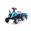 LEAN CARS trattore elettrico con rimorchio A009 blu - veicolo 12V, 2x35W, telecomando