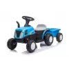 LEAN CARS trattore elettrico con rimorchio A009 blu - veicolo 12V, 2x35W, telecomando