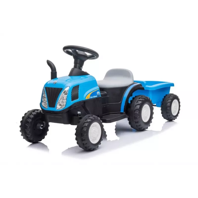 LEAN CARS trattore elettrico con rimorchio A009 blu - veicolo 12V, 2x35W, telecomando