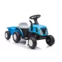 LEAN CARS trattore elettrico con rimorchio A009 blu - veicolo 12V, 2x35W, telecomando