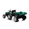 LEAN CARS HC-306 trattore a batteria con rimorchio verde scuro 24V