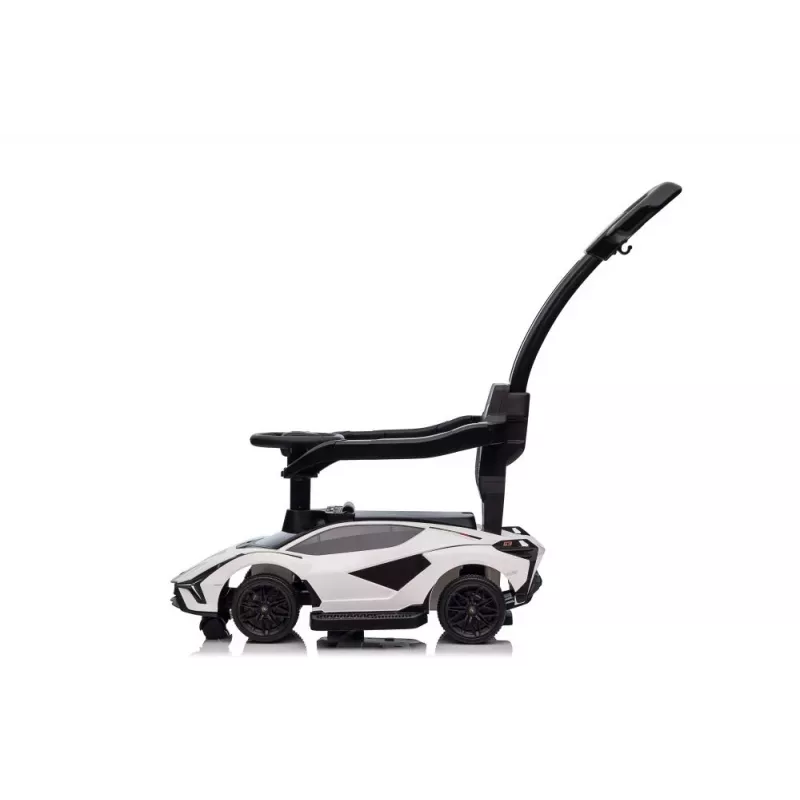 LEAN CARS Lamborghini QLS-996T auto a spinta con manico spingitore – bianco