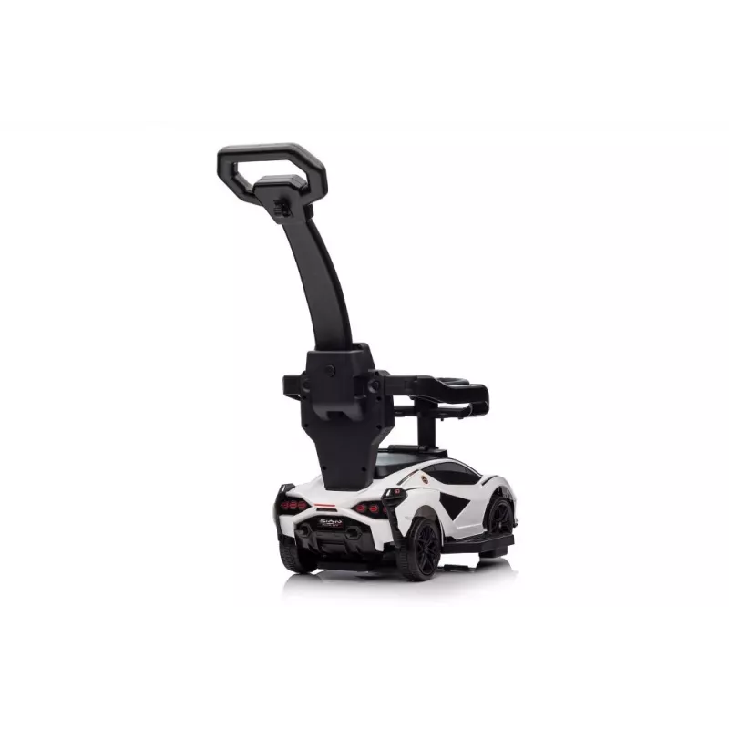 LEAN CARS Lamborghini QLS-996T auto a spinta con manico spingitore – bianco