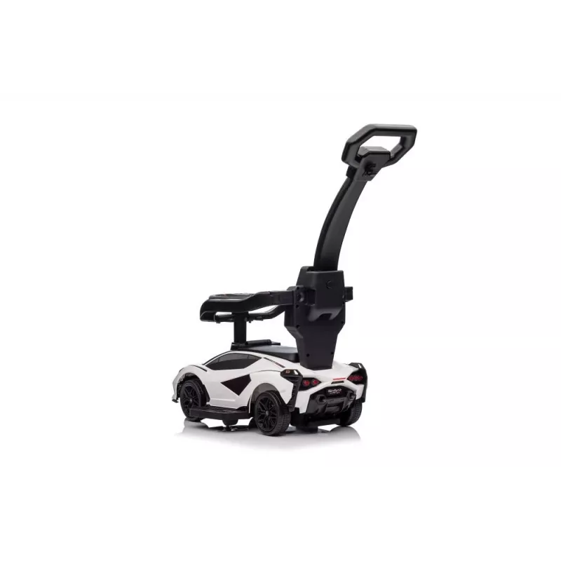 LEAN CARS Lamborghini QLS-996T auto a spinta con manico spingitore – bianco