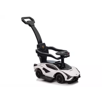 LEAN CARS Lamborghini QLS-996T auto a spinta con manico spingitore – bianco