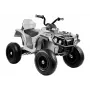 LEAN CARS Quad BDM0906 veicolo elettrico per bambini con pneumatici ad aria, luci LED, MP3, bianco