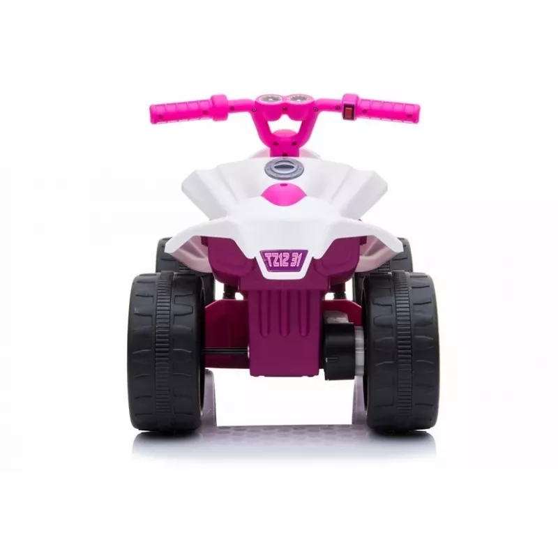 LEAN CARS TR1805 Quad elettrico da cavalcare bianco-rosa