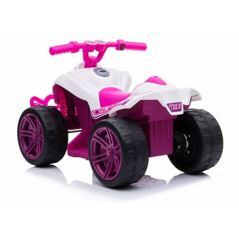 LEAN CARS TR1805 Quad elettrico da cavalcare bianco-rosa