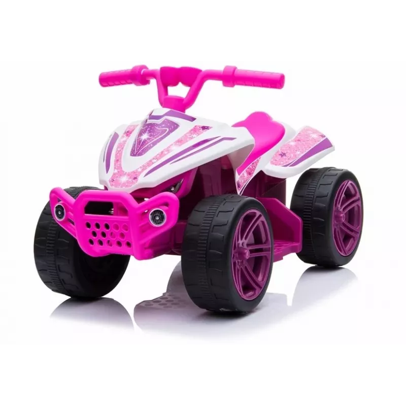 LEAN CARS TR1805 Quad elettrico da cavalcare bianco-rosa