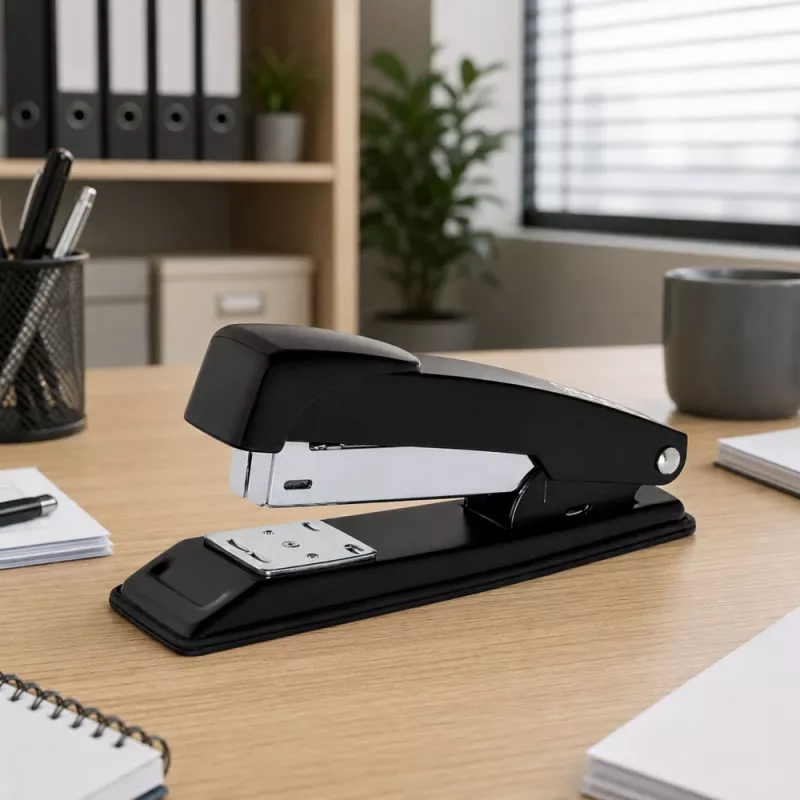 LEAN cucitrice classica per ufficio e scuola nera punti 50mm 24/6 26/6