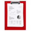 LEAN Portablocco con clip in metallo per scrivere A4 rosso