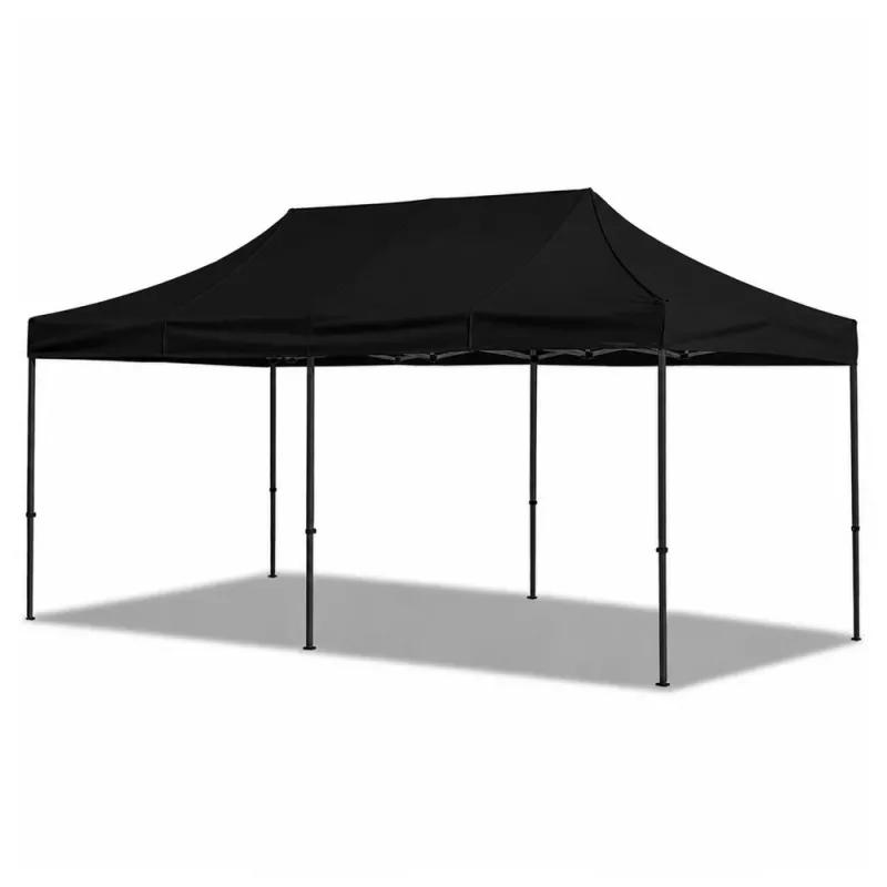 LEAN Express Gazebo da giardino padiglione commerciale catering nero 3x6 m