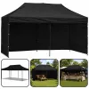 LEAN Express Gazebo da giardino padiglione commerciale catering nero 3x6 m