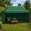 LEAN Express Gazebo da giardino padiglione commerciale catering verde 3x6 m