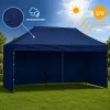 LEAN Express Gazebo da giardino padiglione commerciale catering blu navy 3x6 m