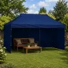 LEAN Express Gazebo da giardino padiglione commerciale catering blu navy 3x6 m