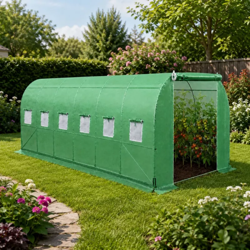 LEAN Garden tunnel in film plastico serra PRO struttura 25MM 10x4x2M 40M²