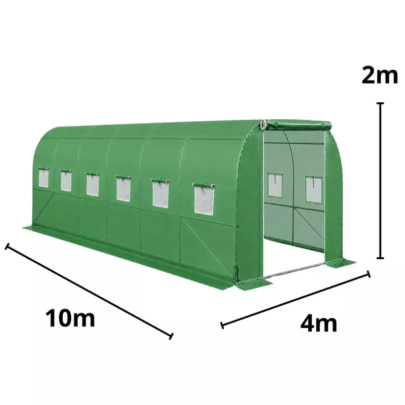 LEAN Garden tunnel in film plastico serra PRO struttura 25MM 10x4x2M 40M²