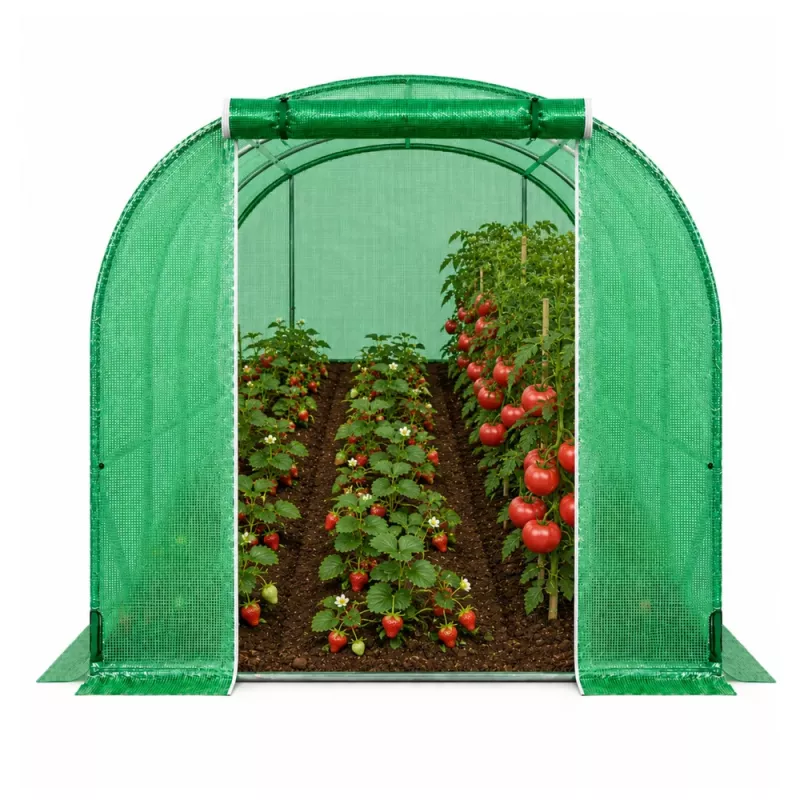 LEAN Garden tunnel in film plastico serra PRO struttura 25MM 10x4x2M 40M²