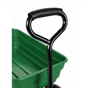 LEAN Carrello da trasporto da giardino con cassone ribaltabile rimovibile verde 120 kg