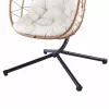 LEAN Sedia a dondolo sospesa da giardino cocoon con cuscino struttura marrone