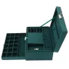 LEAN Portagioie con cassetto e chiave, velluto verde