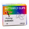 LEAN Clip metalliche a farfalla per documenti da ufficio 64 mm 12 pezzi