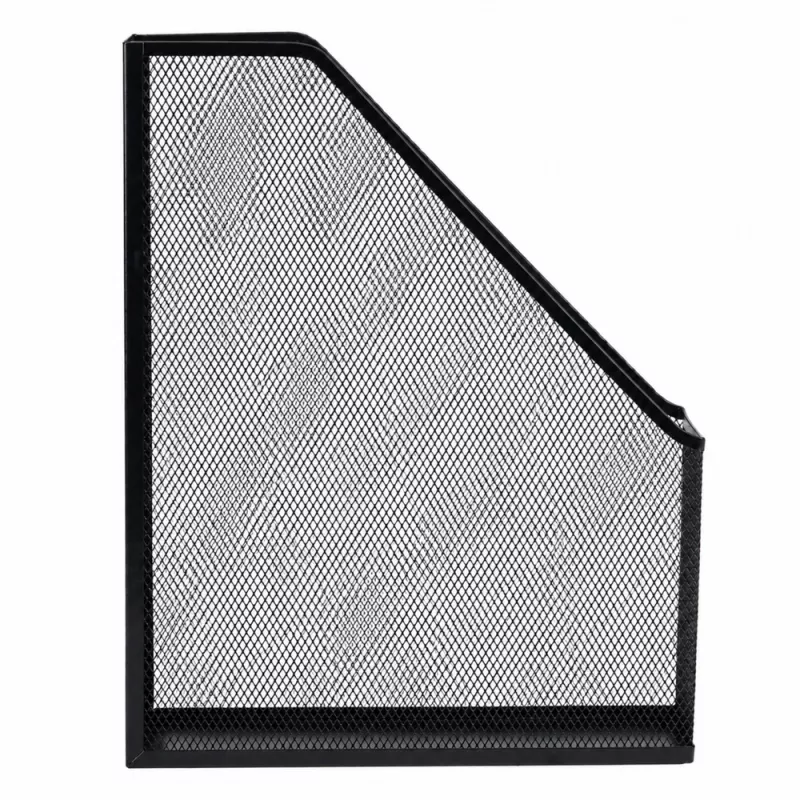 LEAN Supporto organizer da ufficio in metallo per documenti e raccoglitori, verticale, nero, A4