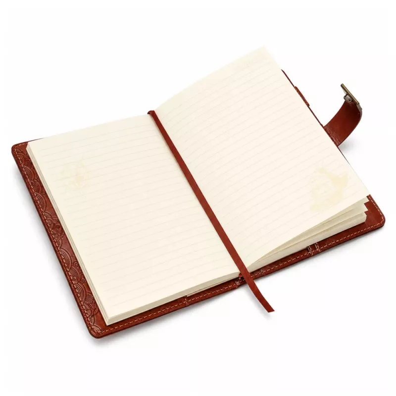 LEAN Quaderno diario agenda delle password in similpelle marrone con elastico A5