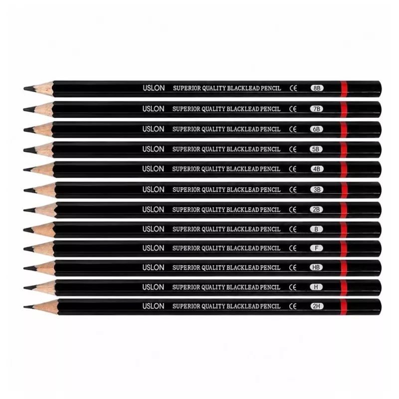 LEAN Professional Set di matite da schizzo in scatola metallica 12 pz.