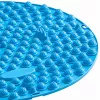 LEAN Tappetino massaggiante plantare rotondo con acupressione e rilievi, blu, 33 cm