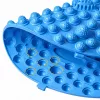 LEAN Tappetino massaggiante plantare rotondo con acupressione e rilievi, blu, 33 cm