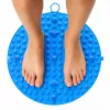 LEAN Tappetino massaggiante plantare rotondo con acupressione e rilievi, blu, 33 cm