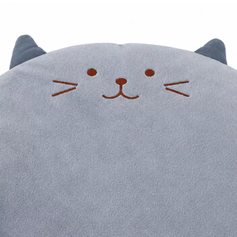 LEAN cuscino rotondo in peluche per sedia gatto grigio seduta morbida 40 cm