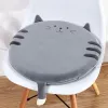 LEAN cuscino rotondo in peluche per sedia gatto grigio seduta morbida 40 cm