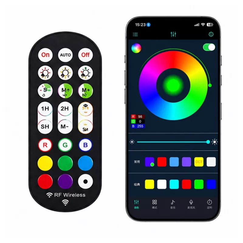 LEAN lampade da terra smart luci LED RGB colorate telecomando app 125cm 2 pz