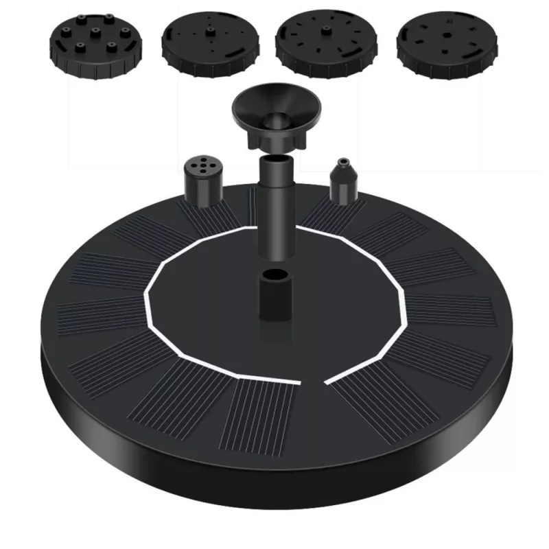 LEAN fontana da giardino solare per stagni, 4 ugelli, 180 L/h