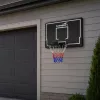 LEAN SPORT 30566 Canestro da basket con tabellone - tabellone in policarbonato 90cm, montaggio a parete, nero/rosso