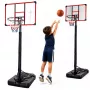 LEAN SPORT canestro da basket con supporto mobile regolabile 200-305cm