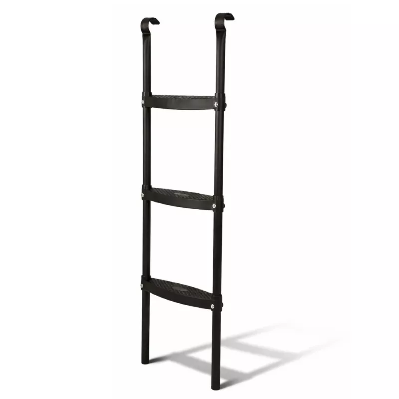 LEAN SPORT BEST scala per trampolino 97 cm – 2 gradini, antiscivolo, acciaio, universale, nero