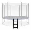 LEAN SPORT BEST scala per trampolino 97 cm – 2 gradini, antiscivolo, acciaio, universale, nero