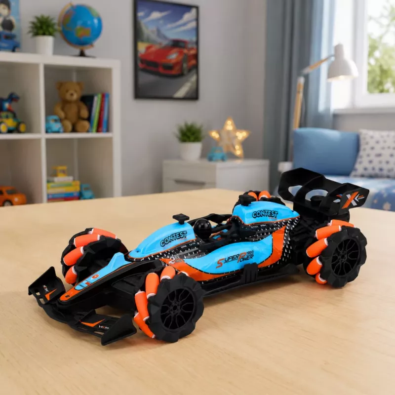 LEAN TOYS 1:14 4WD Auto stunt radiocomandata con rotazione 360° e luci LED