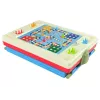 LEAN TOYS Lavagna magnetica e gessetti 3-in-1, tavolo blu per giochi