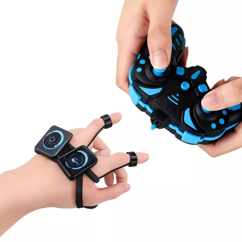 LEAN TOYS 360° telecomando a gesti auto stunt RC rossa