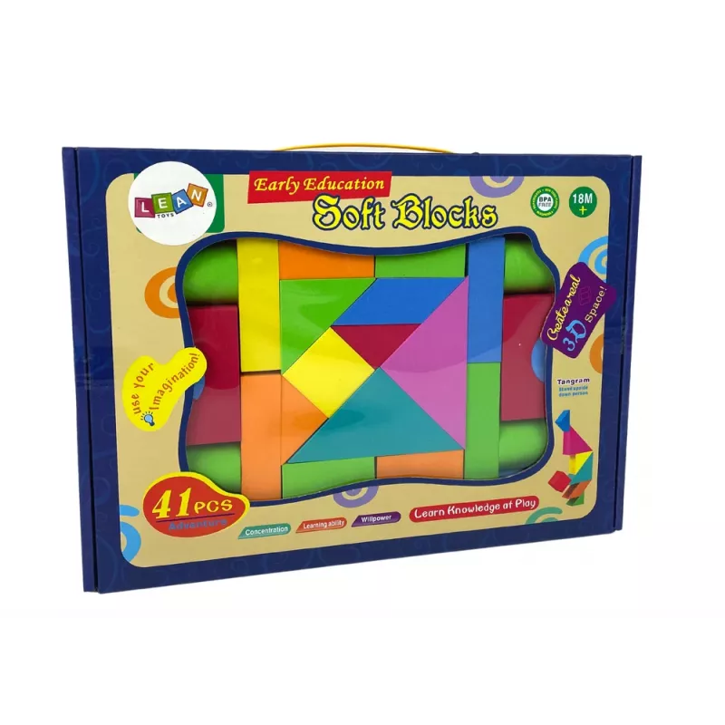 LEAN TOYS 41 blocchi da costruzione in schiuma per bambini