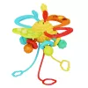 LEAN TOYS Gioco sensoriale 6-in-1 dentaruolo corde da tirare Pop-It colorato