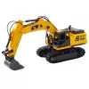 LEAN TOYS Escavatore cingolato RC 9 canali 2,4 GHz con suoni e luci LED, scala 1:14