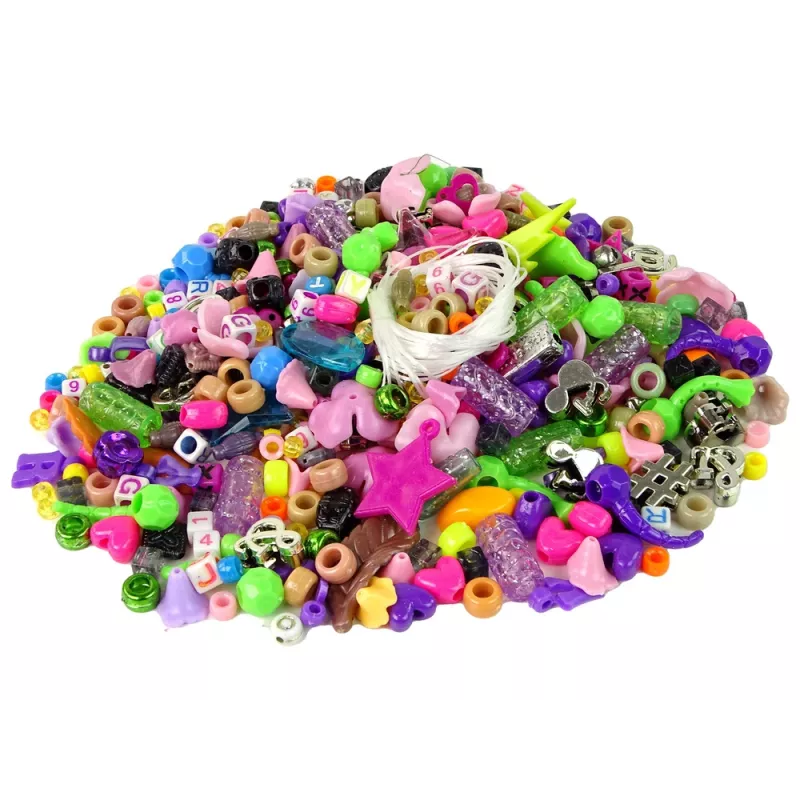 LEAN TOYS Set di perline colorate bigiotteria fai da te